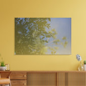 bladreflectie op water canvasprint canvas afdruk (Insitu (Woonkamer))