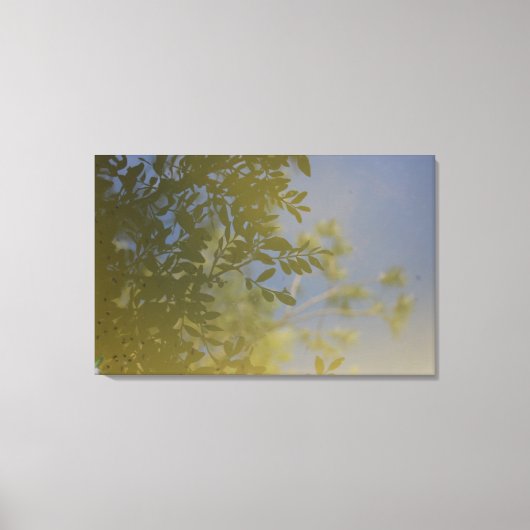bladreflectie op water canvasprint canvas afdruk (Voorkant)
