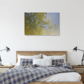 bladreflectie op water canvasprint canvas afdruk (Insitu (Slaapkamer))