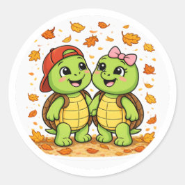 Bladregen Ronde Sticker