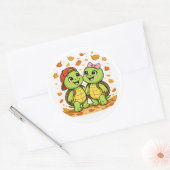 Bladregen Ronde Sticker (Envelop)