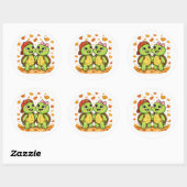 Bladregen Ronde Sticker (Vel)