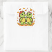 Bladregen Ronde Sticker (Tas)