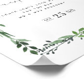 bladrijk aquarel geometrisch gastboek bruiloft poster (Hoek)