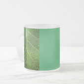 bladrijk matglas koffiemok (Voorkant links)