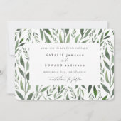 bladrijke aquarel bloemige save the date (Achterkant)