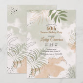 Bladrijke Aquarel Kaart (Voorkant / Achterkant)