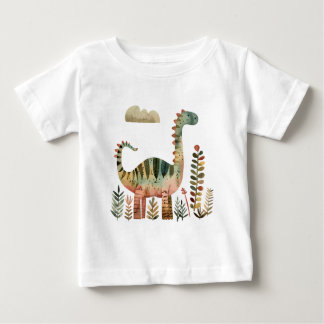 Bladrijke Dino Scene – Leuke Dinosaur T-shirt voor