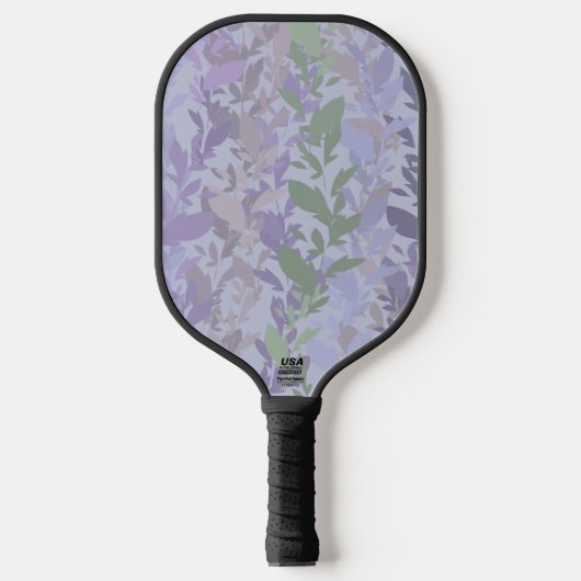 Bladrijke Kruipende Wingerd Tekenpatroon Met Paste Pickleball Paddle (Voorkant)