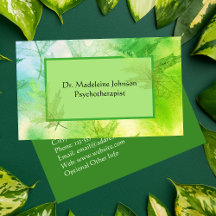 Bladrijke Psychotherapeut Counselor Groen Blauw Na