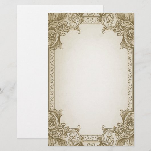 Bladrollen - Bruin Briefpapier (Voorkant / Achterkant)