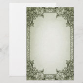 Bladrollen - groen briefpapier (Voorkant / Achterkant)