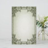 Bladrollen - groen briefpapier (Staand voorkant)