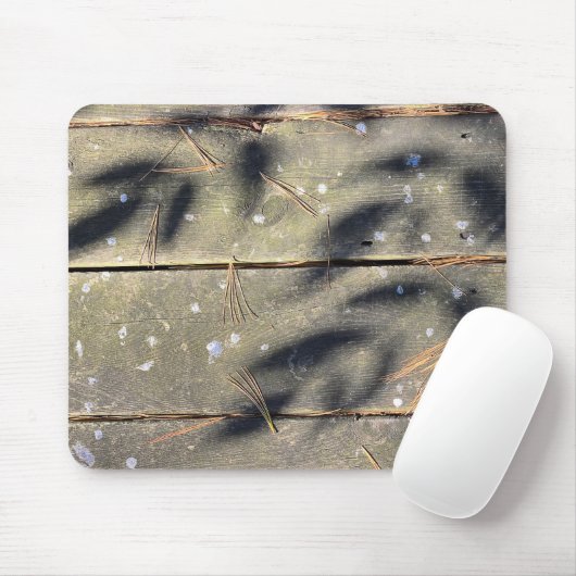 Bladschaduwen op hout muismat (Met muis)