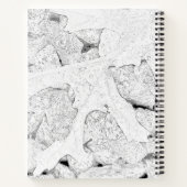 Bladschets Zwart en Wit Notitieboek (Achterkant)