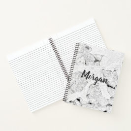 Bladschets Zwart en Wit Notitieboek