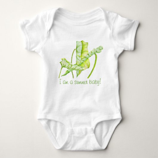 Bladsculpturen op Baby Bodysuit (Voorkant)