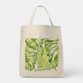 Bladsculpturen op een Canvas tas (1) (Achterkant)