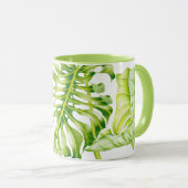 Bladsculpturen op een Combo Mok (Voorkant rechts)