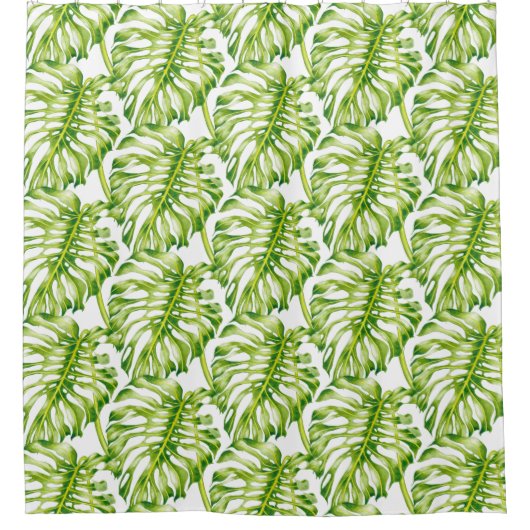 Bladsculpturen op een douchegordijn (Voorkant)
