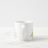 Bladsculpturen op een espresso Mok (Achterkant)