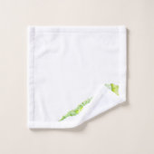 Bladsculpturen op een handdoekset (1) bad handdoek (Wasdoekje)