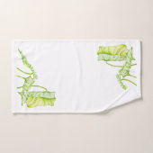 Bladsculpturen op een handdoekset (1) bad handdoek (Handdoek)