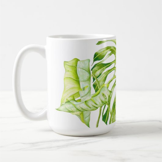 Bladsculpturen op een klassieke Mok (A) (Links)