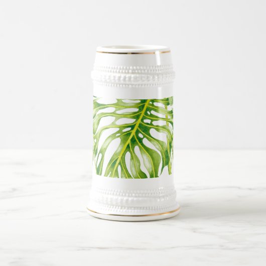 Bladsculpturen op een Stein Bierpul (Center)