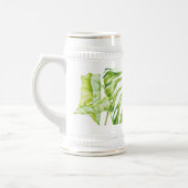 Bladsculpturen op een Stein Bierpul (Links)