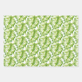 Bladsculpturen op een wikkelpapierset inpakpapier vel (Voorkant)