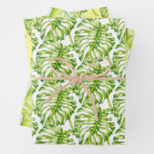 Bladsculpturen op een wikkelpapierset inpakpapier vel (In situ)