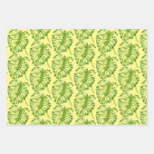 Bladsculpturen op een wikkelpapierset inpakpapier vel (Voorkant 3)