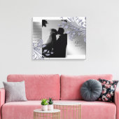 Bladsparkle Print Jubileum Zilveren bladeren (Insitu (Woonkamer))