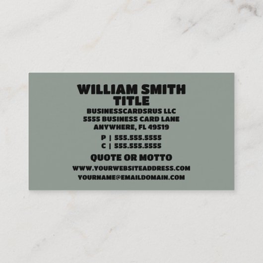 Bladstapel Herfst opruimen Visitekaartje (Achterkant)