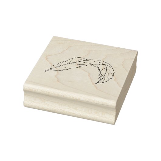 Bladstempel, massief, met de hand getekende afbeel rubberstempel (Stempel)