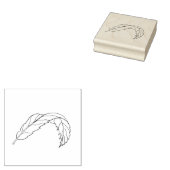Bladstempel, massief, met de hand getekende afbeel rubberstempel (Gestempeld)