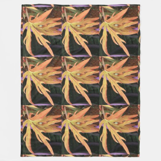 Bladstudie 2 fleece deken (Voorkant)