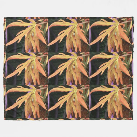 Bladstudie 2 fleece deken (Voorkant (Horizontaal))