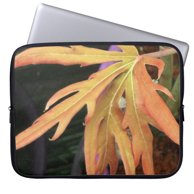Bladstudie 2 laptop sleeve (Voorkant)
