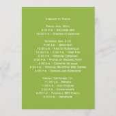 Bladtak Camping of Natuur Huwelijksuitnodiging Programmakaart (Achterkant)