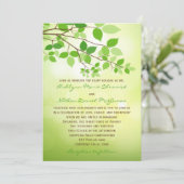 Bladtak Camping of Natuur Huwelijksuitnodiging Programmakaart (Staand voorkant)