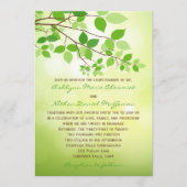 Bladtak Camping of Natuur Huwelijksuitnodiging Programmakaart (Voorkant)