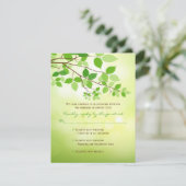 Bladtakken Camping Bruiloft RSVP Kaart (Staand voorkant)