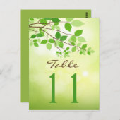 Bladtakken Trouwtafel Nummer Briefkaart (Voorkant / Achterkant)