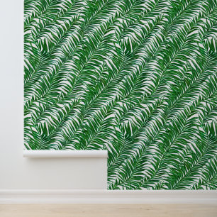 Bladtendrils patroon botanisch oerwoud tropisch behang
