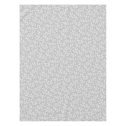 bladvertakkingspatroon wit op grijs of EVENTUELE k Tafelkleed (Voorkant)