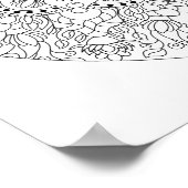 Bladvorm Bloemen Mandala Volwassen Kleurstof Poster (Hoek)