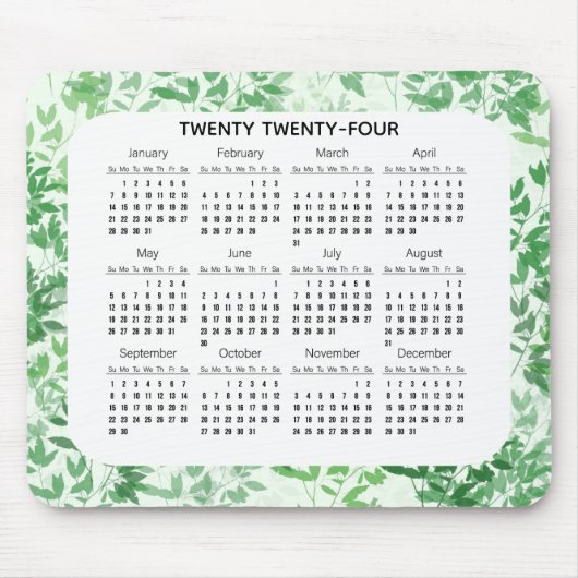 Bladvormig ontwerp 2024 Mousepad Muismat (Voorkant)