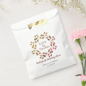 Bladvormige Herfst krans bruiloft Bedankzakje (Gezegeld)